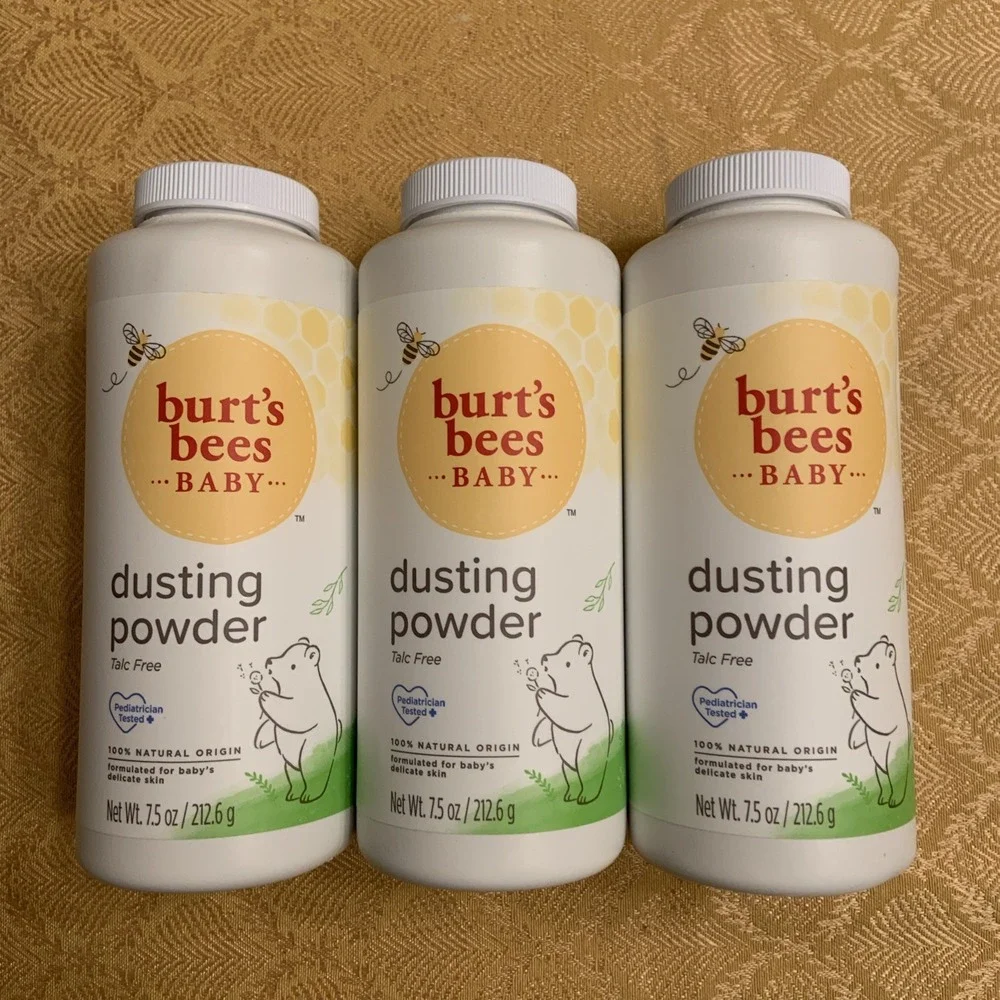 3 PACK BURT'S BEES Baby 100% Natural Dusting Talc-Free Baby Powder, 7.5 Oz